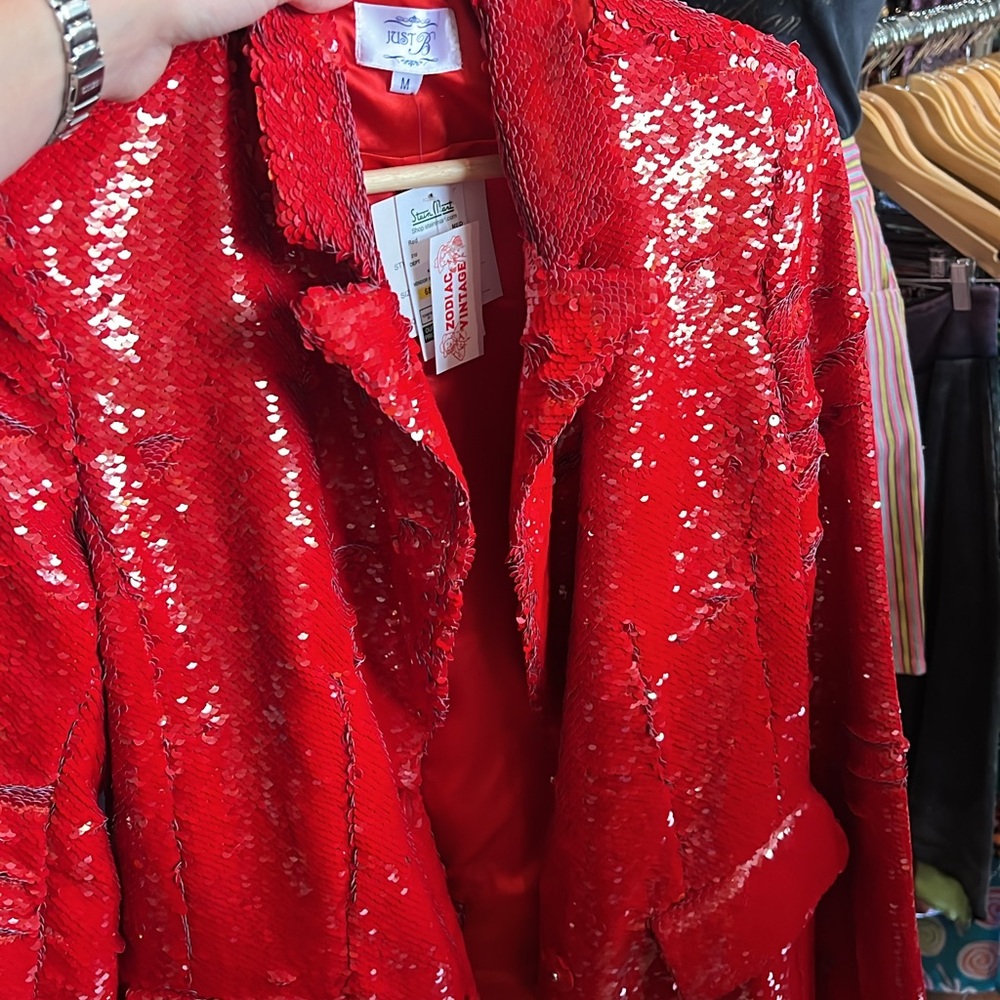 Red Sequin Blazer
